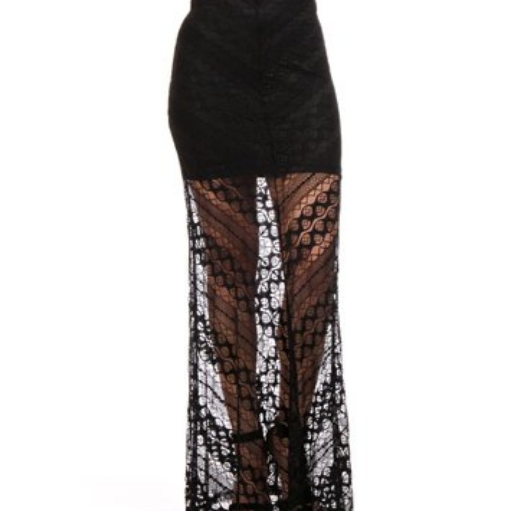 Black maxi skirt